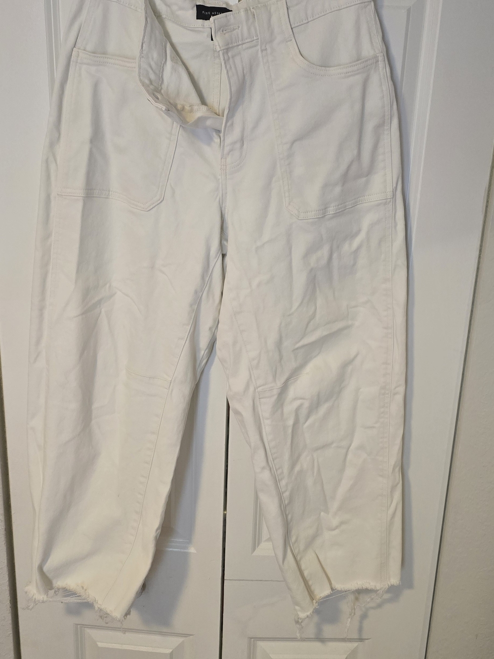 White Boyfriend Jeans - Women Size 12